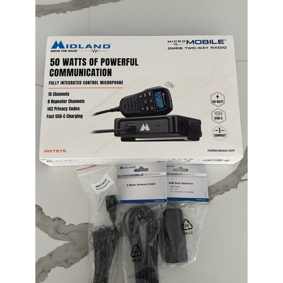 MXT575 MicroMobile® GMRS 50-Watt Two-Way Radio Bundle - MXT575VP4 - Picture 1 of 4